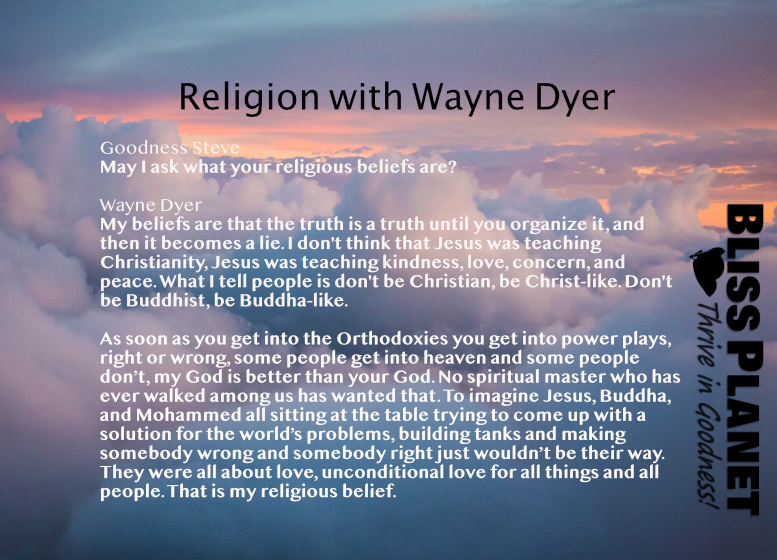 Wayne Dyer Religion