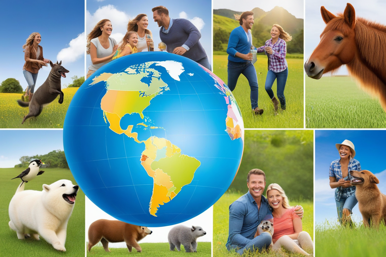news-image-of-happy-globe-and-happy-people-and-animals
