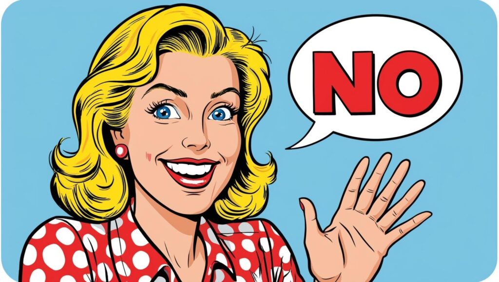 happy saying no