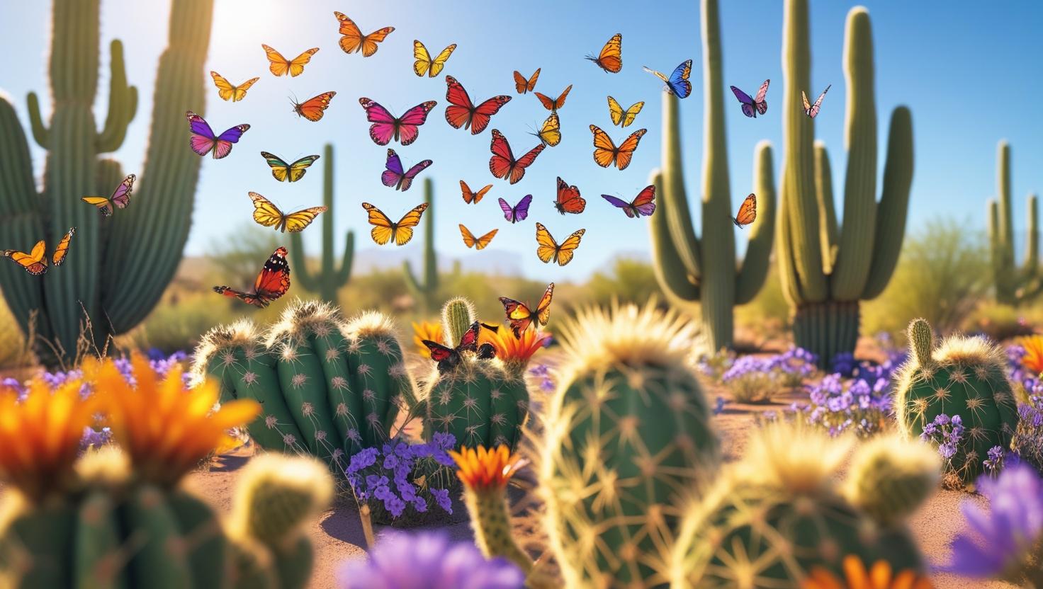 butterfly wonderland in the Arizona desert botanical gardens
